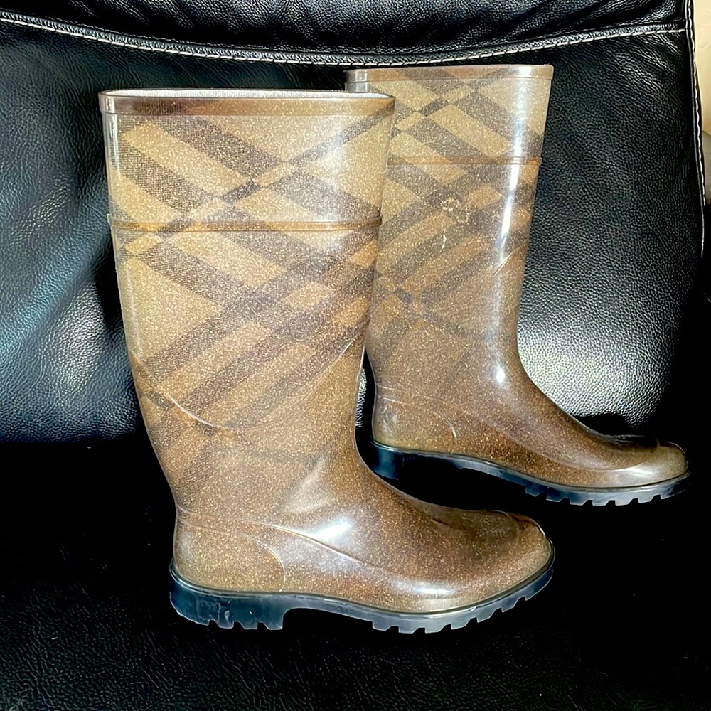 Women’s rain boots Burberry boots sparkling boots